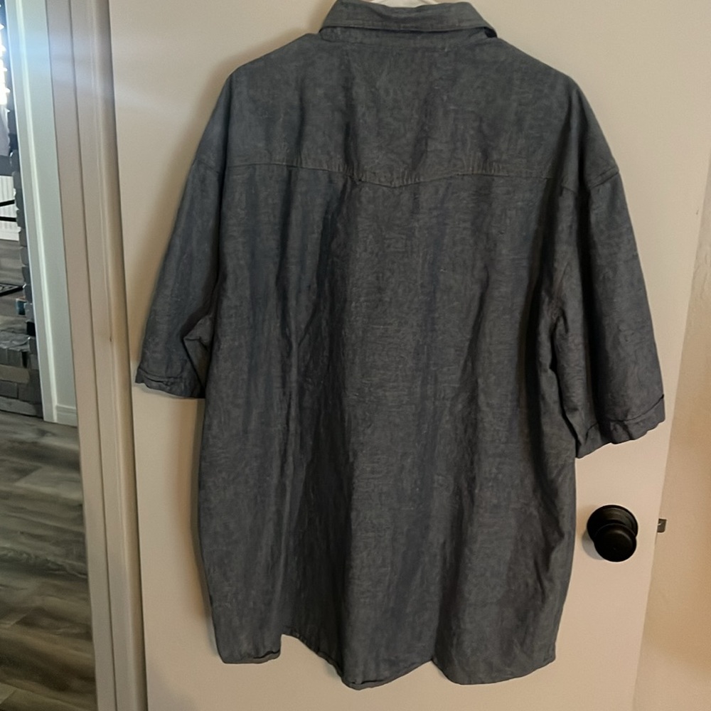 KEY Denim pearl snap short sleeve work shirt! - Picture 2 of 4